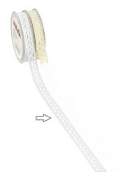 Creapop Blätterband, weiss, Rol. à 10 m 