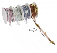 Creapop TRENDY-Band Flügel, braun/gold, Rol. à 5 m 