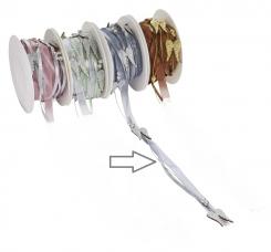 Creapop TRENDY-Band Flügel, grau/silber, Rol. à 5 m 