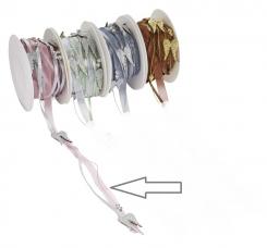 Creapop TRENDY-Band Flügel, rosenholz/silber, Rol. à 5 m 