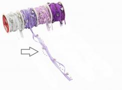 Creapop TRENDY-Band mit Herzen, Rol. à 10 m, lavendel 