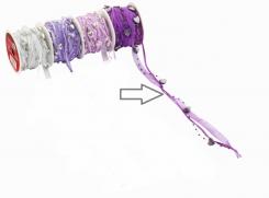 Creapop TRENDY-Band mit Herzen, Rol. à 10 m, lila 