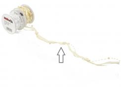 Creapop TRENDY-Band mit Herzen, Rol. à 5 m, creme 