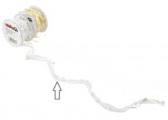 Creapop TRENDY-Band mit Herzen, Rol. à 5 m, weiss 