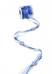 Creapop TRENDY-Band mit Karo-Herz, Rol. à 5 m, blau 