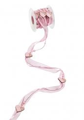 Creapop TRENDY-Band mit Karo-Herz, Rol. à 5 m, rosé 