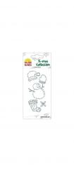 Crystal stickers snowman/snowcap SILBER 
