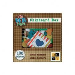 DCWV Pets Box of chipboard 16x16cm / 100 ST 