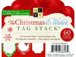 DCWV Tag stack Christmas & Winter/ 60 Stk. 