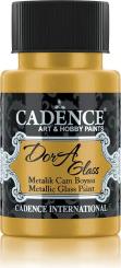 Cadence Dora Glas & Porzellanfarbe Glitzer-Metallic - 50ml Reiches Gold Reiches Gold