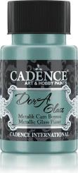 Cadence Dora Glas & Porzellanfarbe Glitzer-Metallic - 50ml Jade Jade