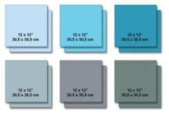 DMD Kartenblock / Scrapbooking Blocksortiert 12 Bögen /30,5x30,5cm blau-grau blau-grau