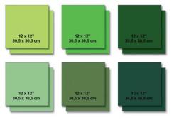 DMD Kartenblock / Scrapbooking Blocksortiert 12 Bögen /30,5x30,5cm grün färbungen grün färbungen