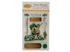 Daisy and Dandelion clear stamps - dandelion - fishing 