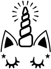 Darice Embossing - Prägeschablone 10,8x14,6cm Einhornaugen 