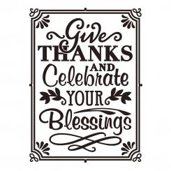 Darice Embossing - Prägeschablone 10,8x14,6cm Give thanks celebrate 