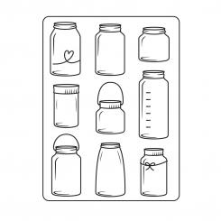 Darice Embossing - Prägeschablone 10,8x14,6cm Gläser 