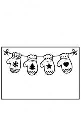 Darice Embossing - Prägeschablone 10,8x14,6cm Hängende Handschuhe 
