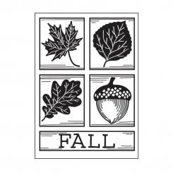 Darice Embossing - Prägeschablone 10,8x14,6cm Herbst Quadrat 