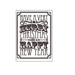 Darice Embossing - Prägeschablone 10,8x14,6cm Merry Chistmas, Happy New Year 