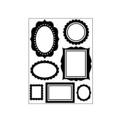 Darice Embossing - Prägeschablone 10,8x14,6cm Rahmen, Tags 