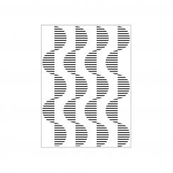 Darice Embossing - Prägeschablone 10,8x14,6cm Streifen Halbkreis 