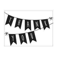 Darice Embossing - Prägeschablone 10,8x14,6cm Thank You Banner 