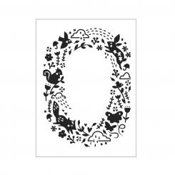 Darice Embossing - Prägeschablone 10,8x14,6cm Tiermuster Oval 