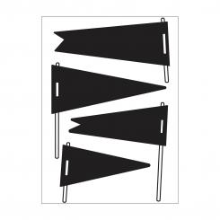 Darice Embossing - Prägeschablone 10,8x14,6cm Wimpel 