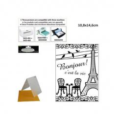 Darice Embossing - Prägeschablone 10,8x14,6cm french bistro 