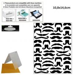Darice Embossing - Prägeschablone 10,8x14,6cm mustaches 
