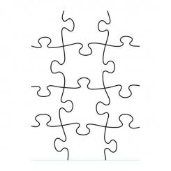 Darice Embossing - Prägeschablone 10,8x14,6cm puzzle 