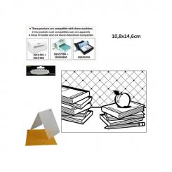 Darice Embossing - Prägeschablone 10,8x14,6cm school books 