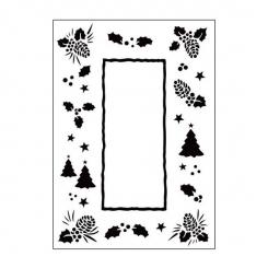 Darice Embossing - Prägeschablone 10,8x14,6cm tree pine cone 