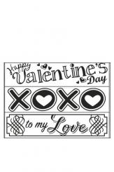 Darice Embossing - Prägeschablone 3,5x14,5cm x3 Bordüre Liebe 