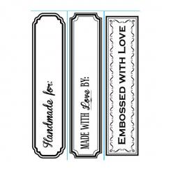 Darice Embossing - Prägeschablone 3,5x14,5cm x3 handmade by 