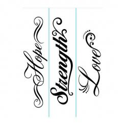 Darice Embossing - Prägeschablone 3,5x14,5cm x3 inspirational words 