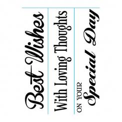 Darice Embossing - Prägeschablone 3,5x14,5cm x3 just because 