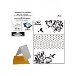 Darice Embossing - Prägeschablone A4 frame triptych 