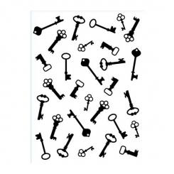 Darice Embossing-Prägeschablone Antike Schlüssel 10,8x14,6cm 