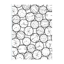 Darice Embossing-Prägeschablone Cork Tops 10,8x14,6cm 