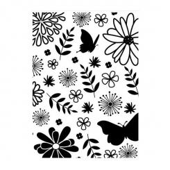 Darice Embossing-Prägeschablone Floral 10,8x14,6cm 