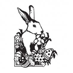 Darice Embossing-Prägeschablone Ostern Osterhase 10,8x14,6cm 