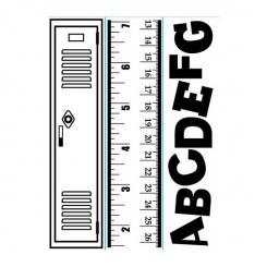 Darice Embossing-Prägeschablone School je 3,5x14,6cm 