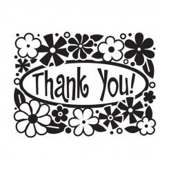 Darice Embossing-Prägeschablone Thank You 14,6x10,8cm 