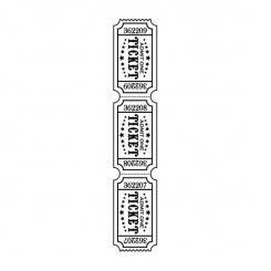 Darice Embossing-Prägeschablone Ticket 6,5x30,5cm 