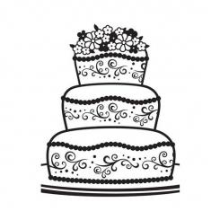 Darice Embossing-Prägeschablone fancy cake Torte 10,8x14,6cm 
