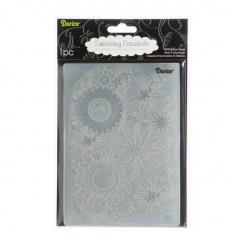 Darice Embossing-Prägeschablone flower frency 12,7x17,8cm 