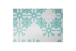 Dekoband Cristal weiß/türkis/silber 28cm breit 