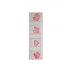 Dekoband bedruckt Kuscheltiere rosa 22mm - 1,8m/ 1 Rolle 